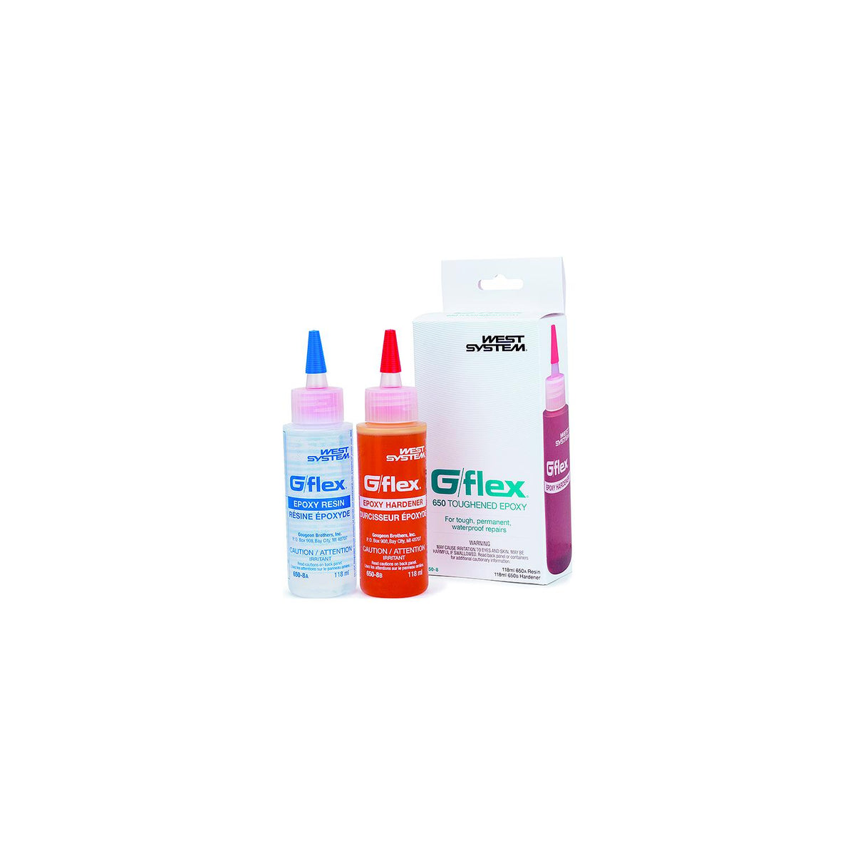 West System G/Flex Epoxy Bottles, 8 oz. (2ea 4 oz. bottles)