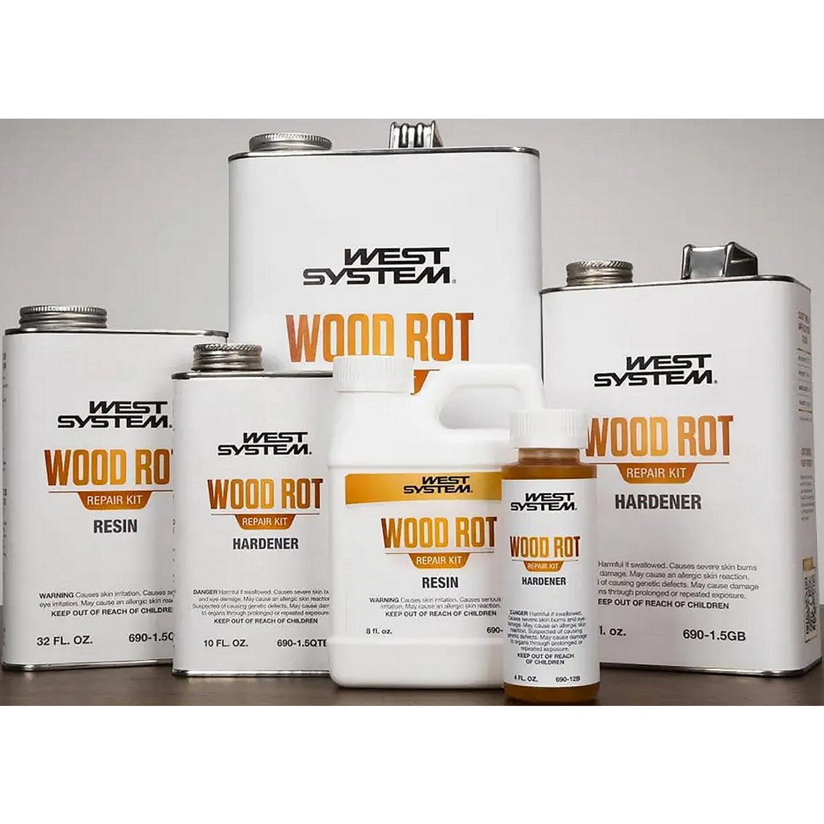 West Systems 69012 Wood Rot Repair Kit, 12 oz