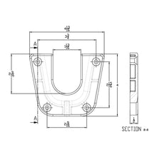 TACO Stainless Steel Mounting Bracket for Side Mount Table Pedestal