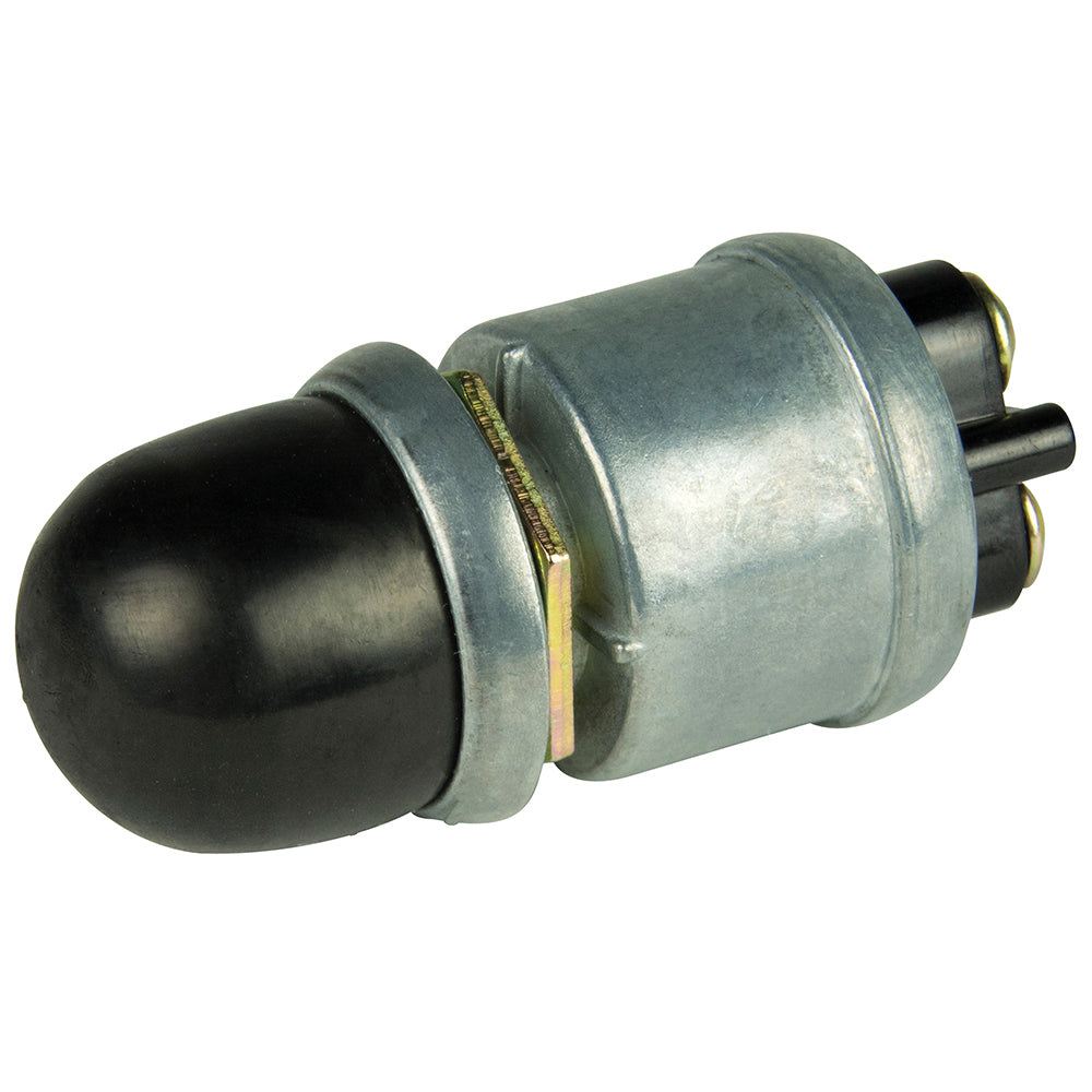 BEP 2-Position SPST Heavy-Duty Push Button Switch with Cover - OFF/(ON) - 35 Amp