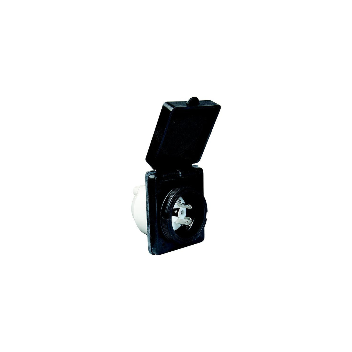 Park Power Power Inlet, 30A Black with SS Trim