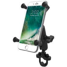 RAM Mount Handlebar Rail Mount with Zinc Coated U-Bolt Base & Universal X-Grip® Large Phone/Phablet Cradle