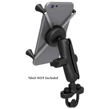 RAM Mount Handlebar Rail Mount with Zinc Coated U-Bolt Base & Universal X-Grip® Large Phone/Phablet Cradle