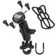 RAM Mount Handlebar Rail Mount with Zinc Coated U-Bolt Base and Universal X-Grip® Cell/iPhone Cradle