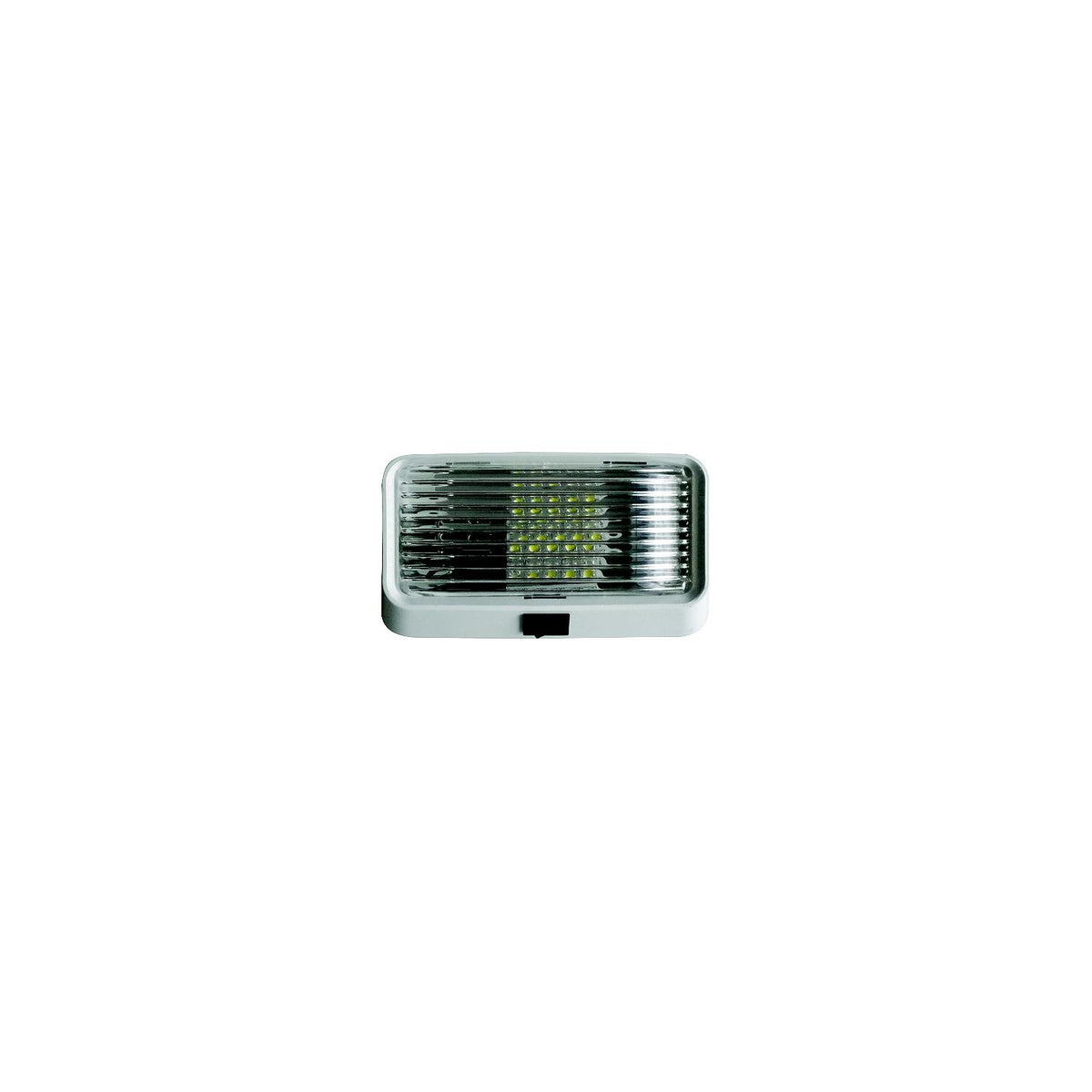 Diamond Group Valterra LED Surface Mt. Porch Light with Switch, Rectangular, White with Clear Lens