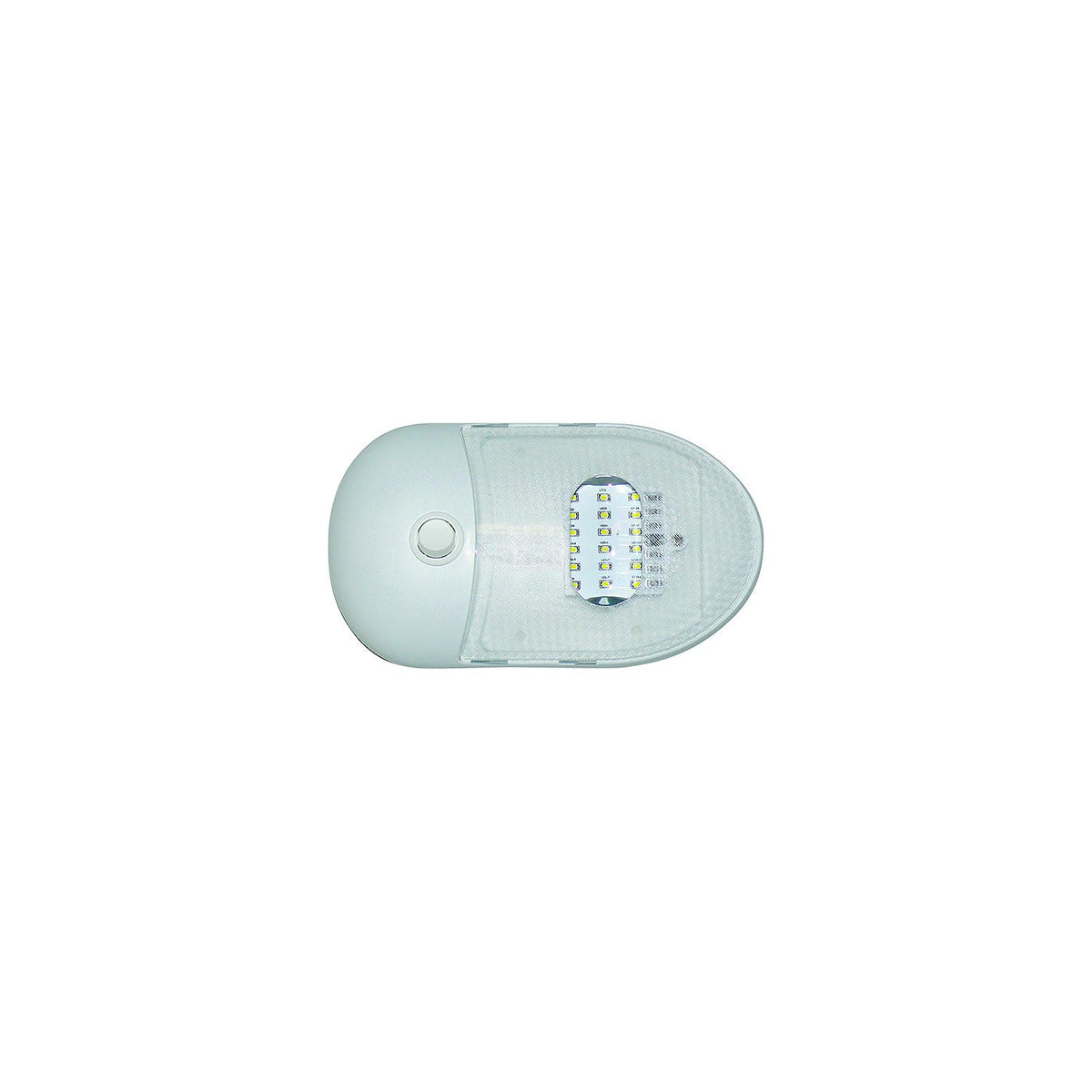 Valterra Slim Line Single LED Dome Light with 2-Way Switch, 12V