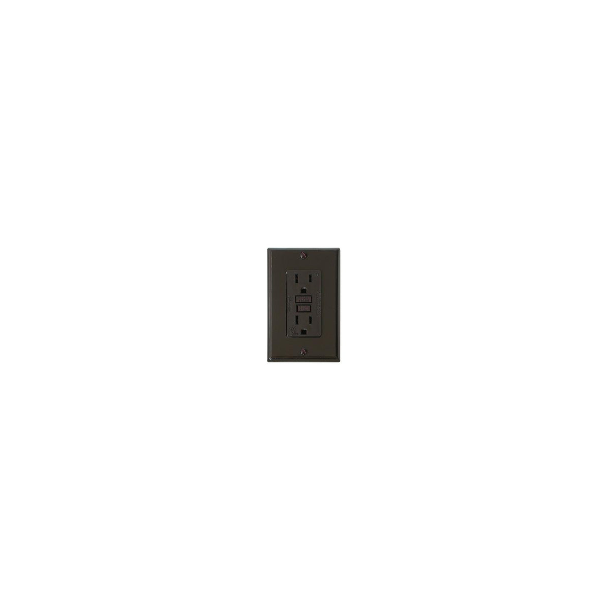 Diamond Group GFI Receptacle with Light, Brown