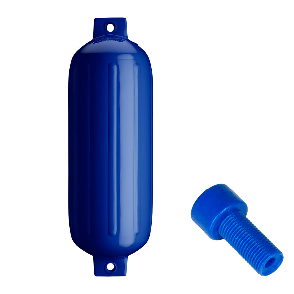 Polyform G-5 Twin Eye Fender 8.8" x 26.8" - Cobalt Blue with Adapter
