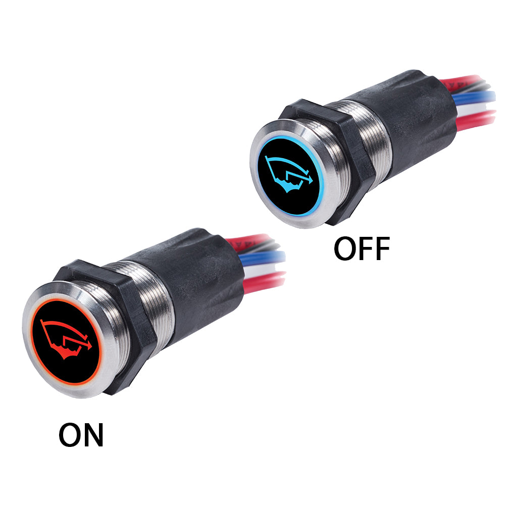 Blue Sea Systems 4180 Backlit Push Button Switch OFF/ON - 15A