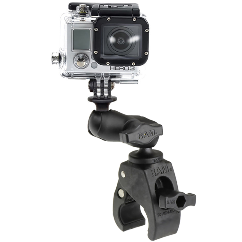 RAM Mount Small Tough-Claw™ Base with Short Double Socket Arm & GoPro®/Action Camera Mount