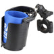 RAM Mount Torque™ 1-1/8" - 1-1/2" Diameter Handlebar/Rail Base with B Size 1" Ball, Short Arm & Level Cup™