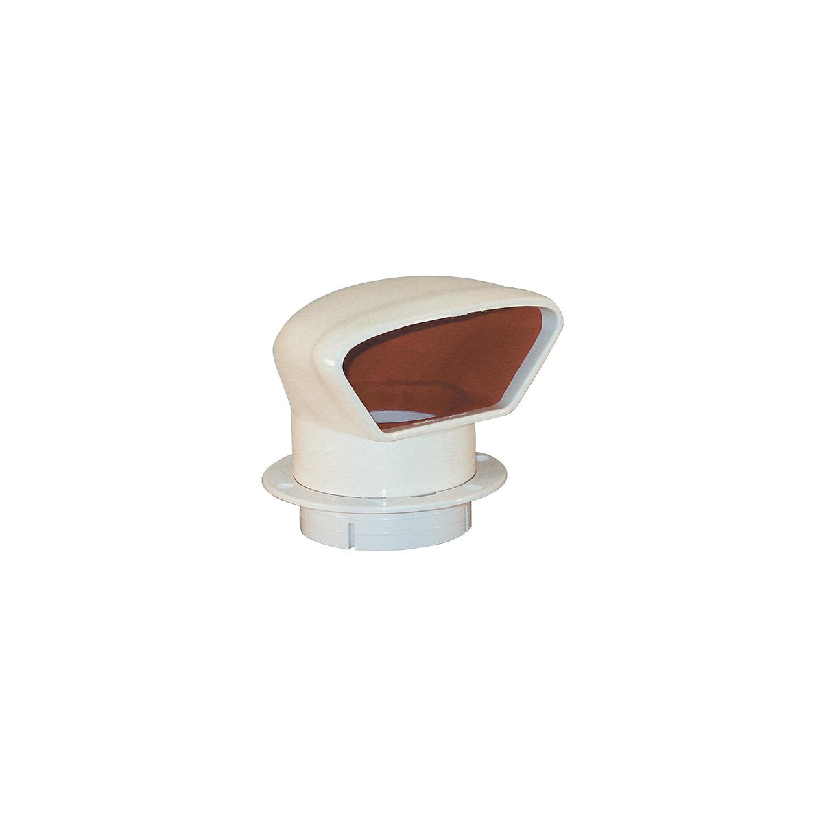Attwood Marine Marinco Snap-In Deluxe Low Profile PVC Cowl Vent, White With Bright Red Interior (Includes White Snap-In Deck Plate and Cover) N10863