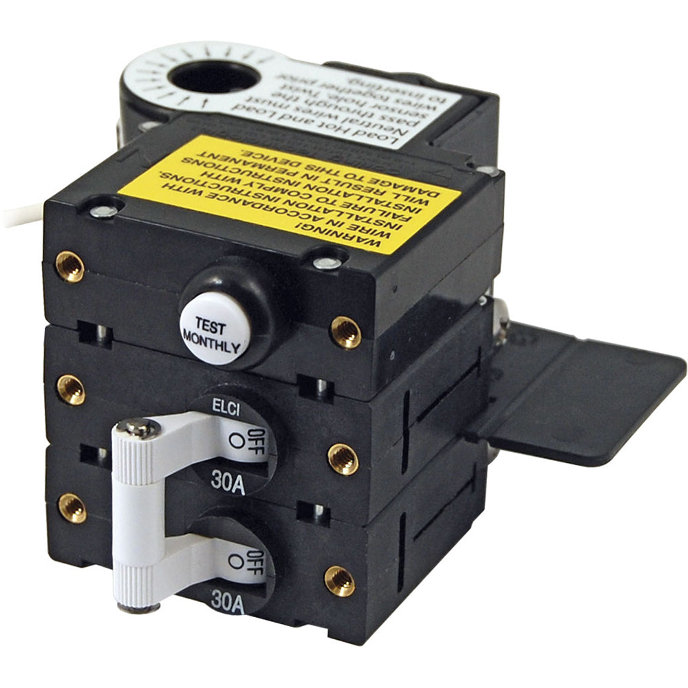 Blue Sea Systems A-Series ELCI Main Circuit Breaker - Double Pole 120V AC 30A