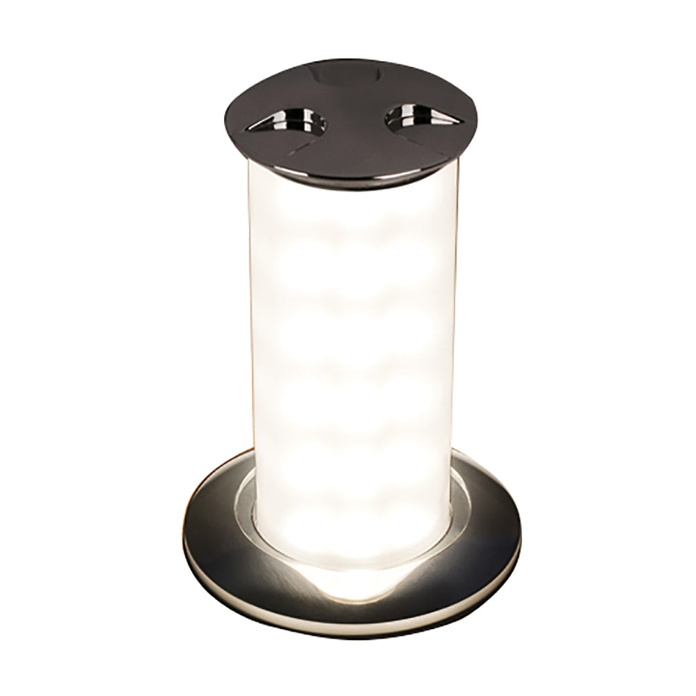 Quick Secret 3W Retractable Lamp with Automatic Switch IP66 Mirrored Chrome Finish - Warm White LED