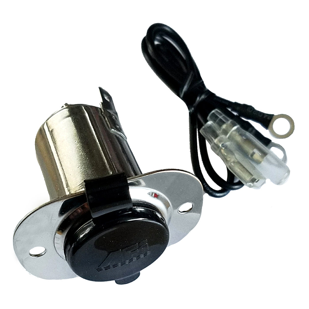 Marinco Stainless Steel 12V Receptacle with Cap