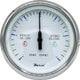 Faria 4" Chesapeake SS White Engine Synchronizer - Dual Gas & Var Ratio Alt Diesel