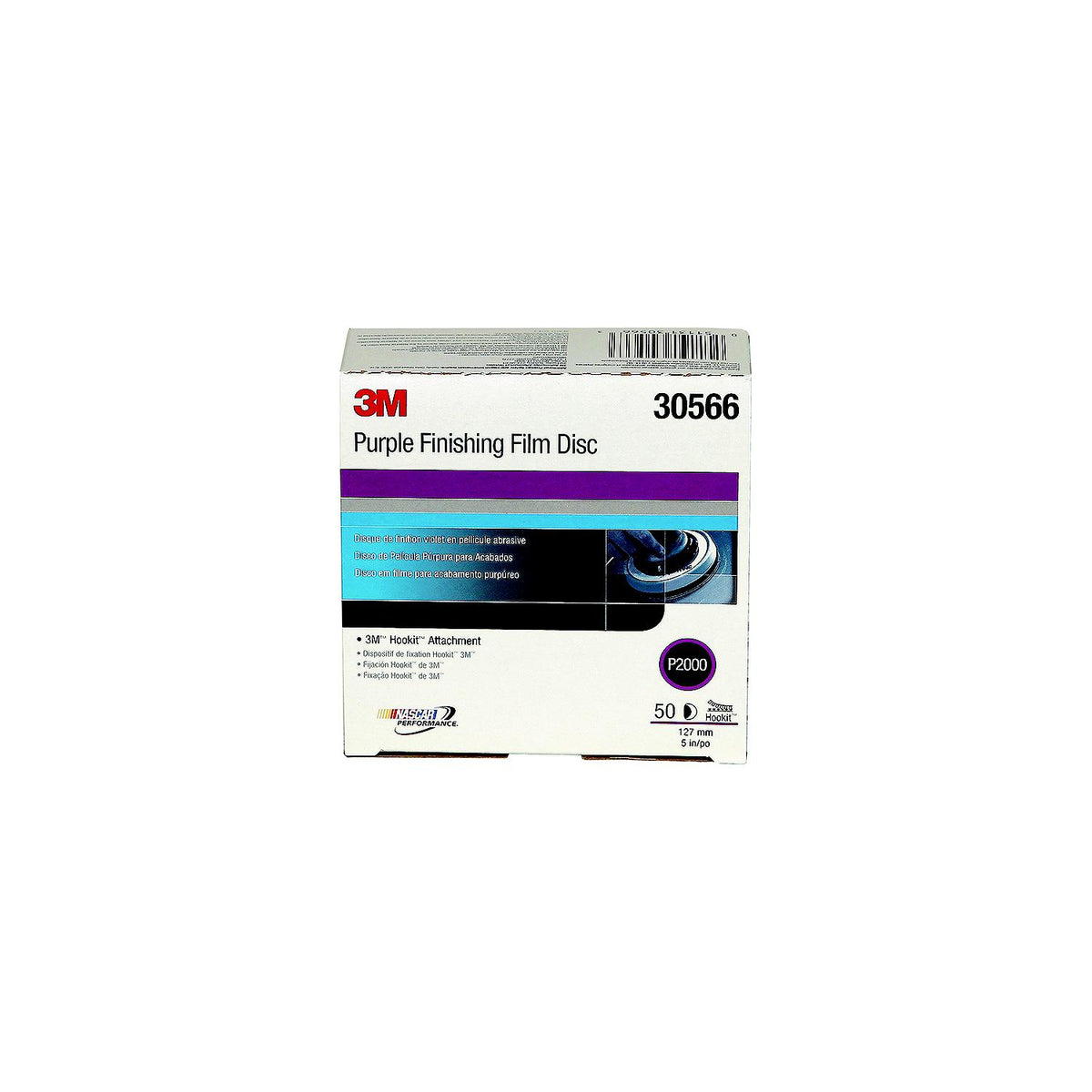 3M Hookit™ Purple Finishing Film Discs, 50/box 7100122773