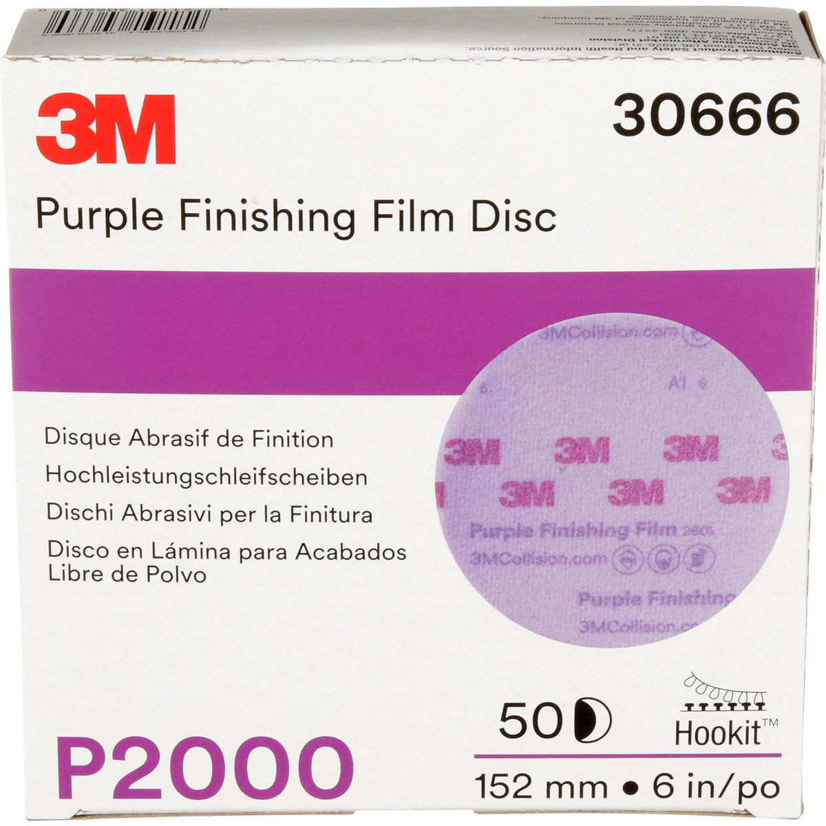 3M Hookit™ Purple Finishing Film Discs, 50/box 7100122798