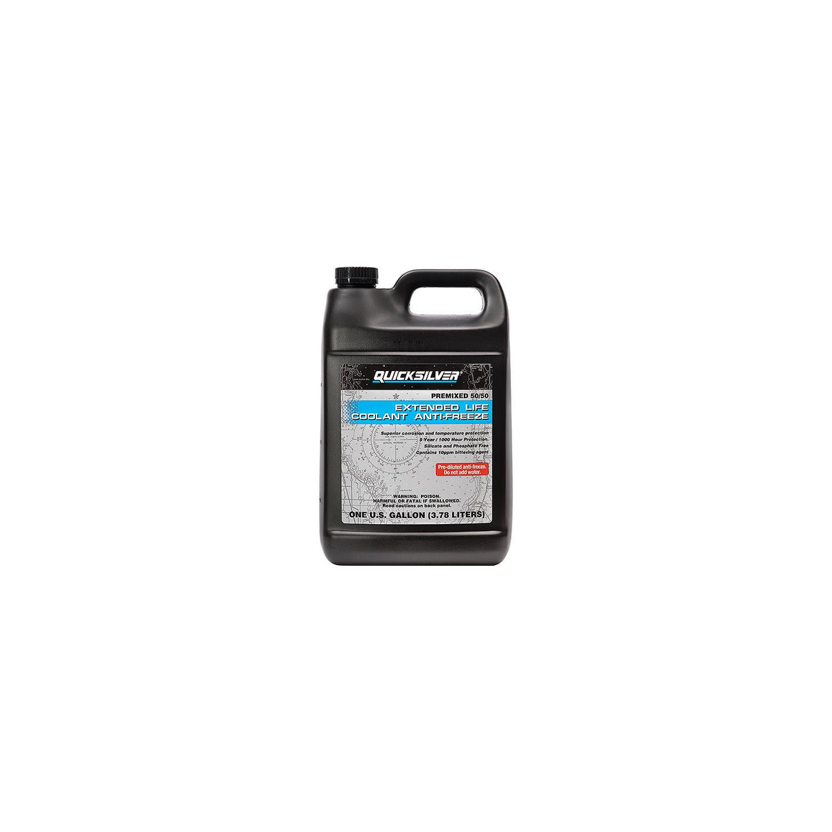 Quicksilver Extended Life Coolant/Antifreeze, Gal., 4/Case