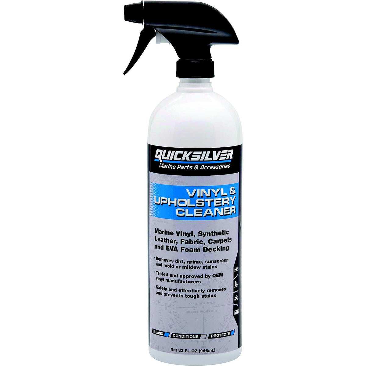 Quicksilver Vinyl & Upholstery Cleaner, 32 oz., Pack of 12
