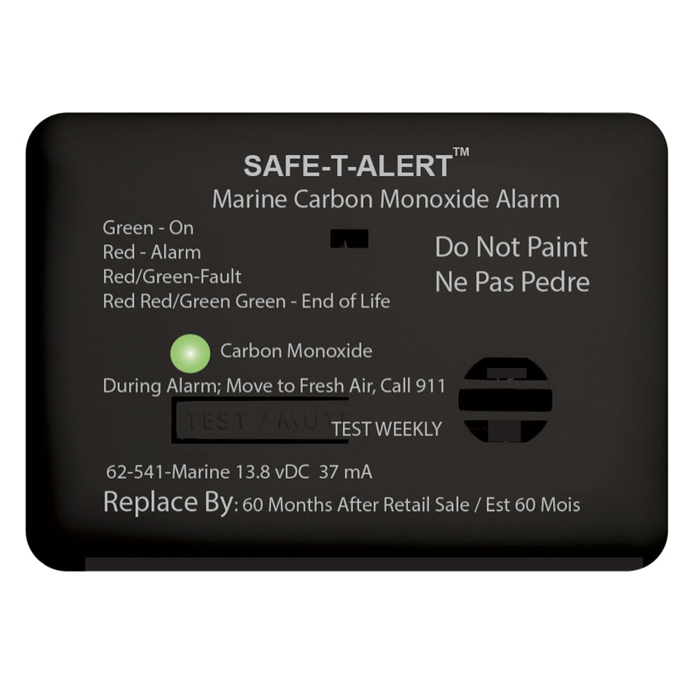 Safe-T-Alert 62 Series Carbon Monoxide Alarm with Relay - 12V - 62-541-R-Marine - Surface Mount - Black