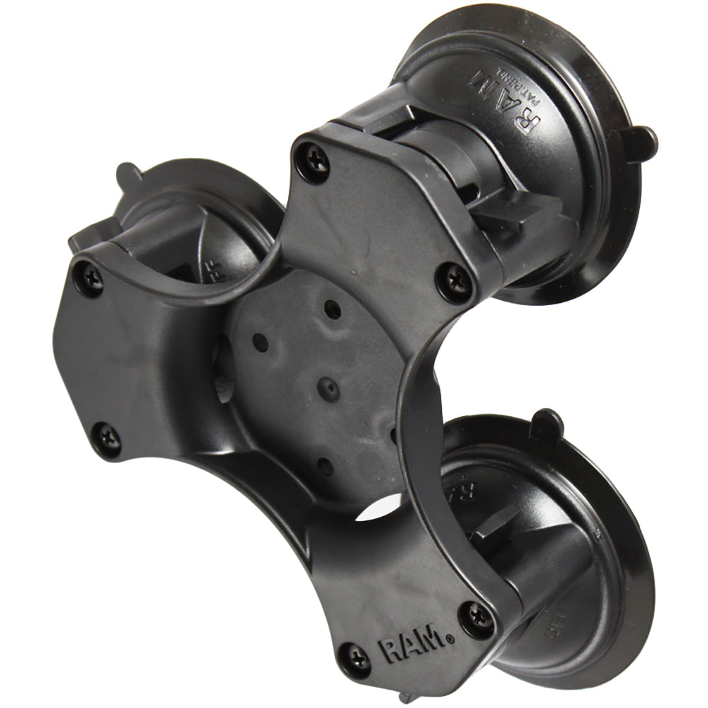 RAM Mount Triple Suction Cup Base with AMPs Hole Pattern with o Ball