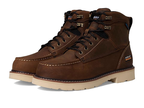Ariat - Rebar Lift 6 Waterproof Work Boot — 8 / Wide / Brown