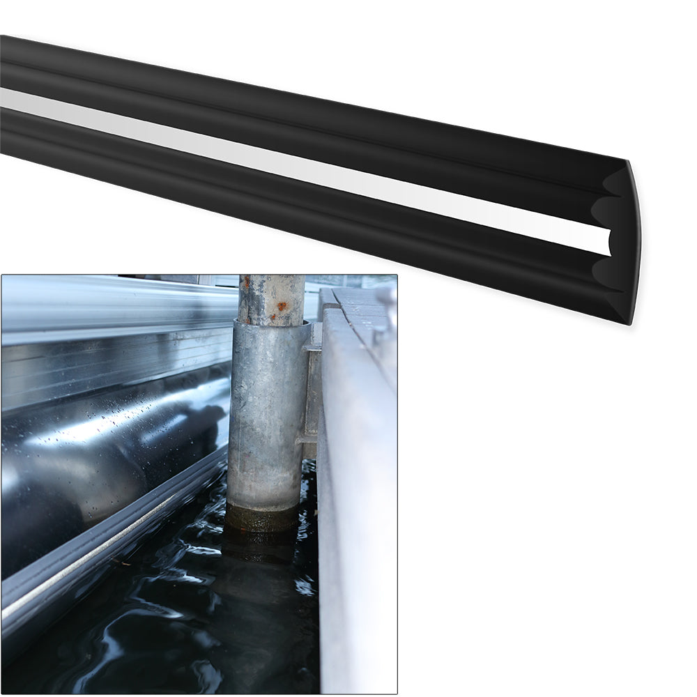 Megaware PontoonGuard® - 40' Kit - (2) 20' Guards for Pontoon Up To 25' - Black
