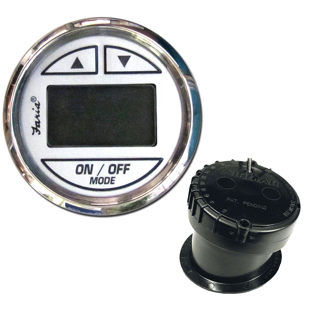 Faria Chesapeake White SS 2" Depth Sounder with In-Hull Transducer