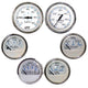 Faria Chesapeake White with Stainless Steel Bezel Boxed Set of 6 - Speed, Tach, Fuel Level, Voltmeter, Water Temperature & Oil PSI - Inboard Motors