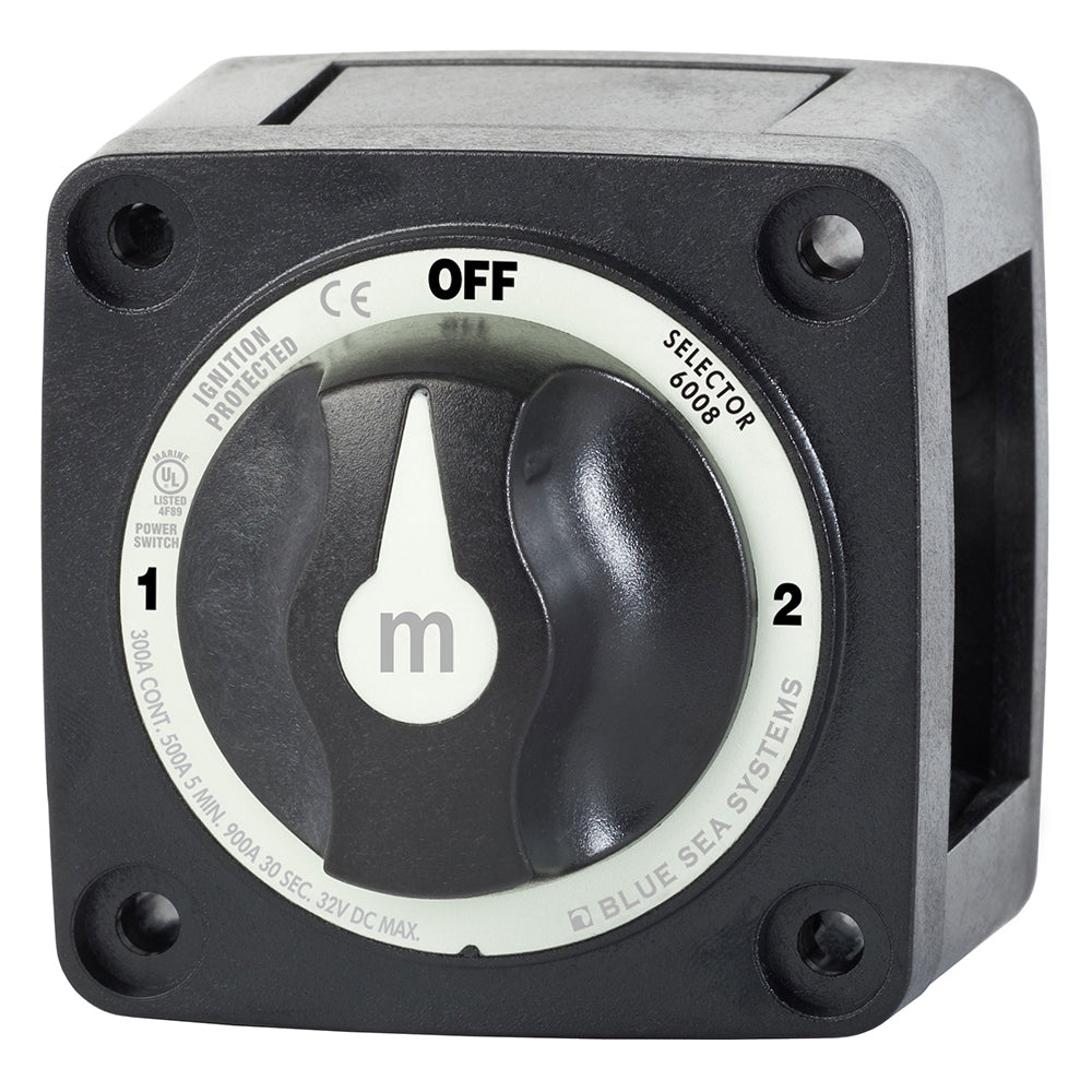 Blue Sea Systems 6008200 m-Series Selector 3 Position Battery Switch - Black