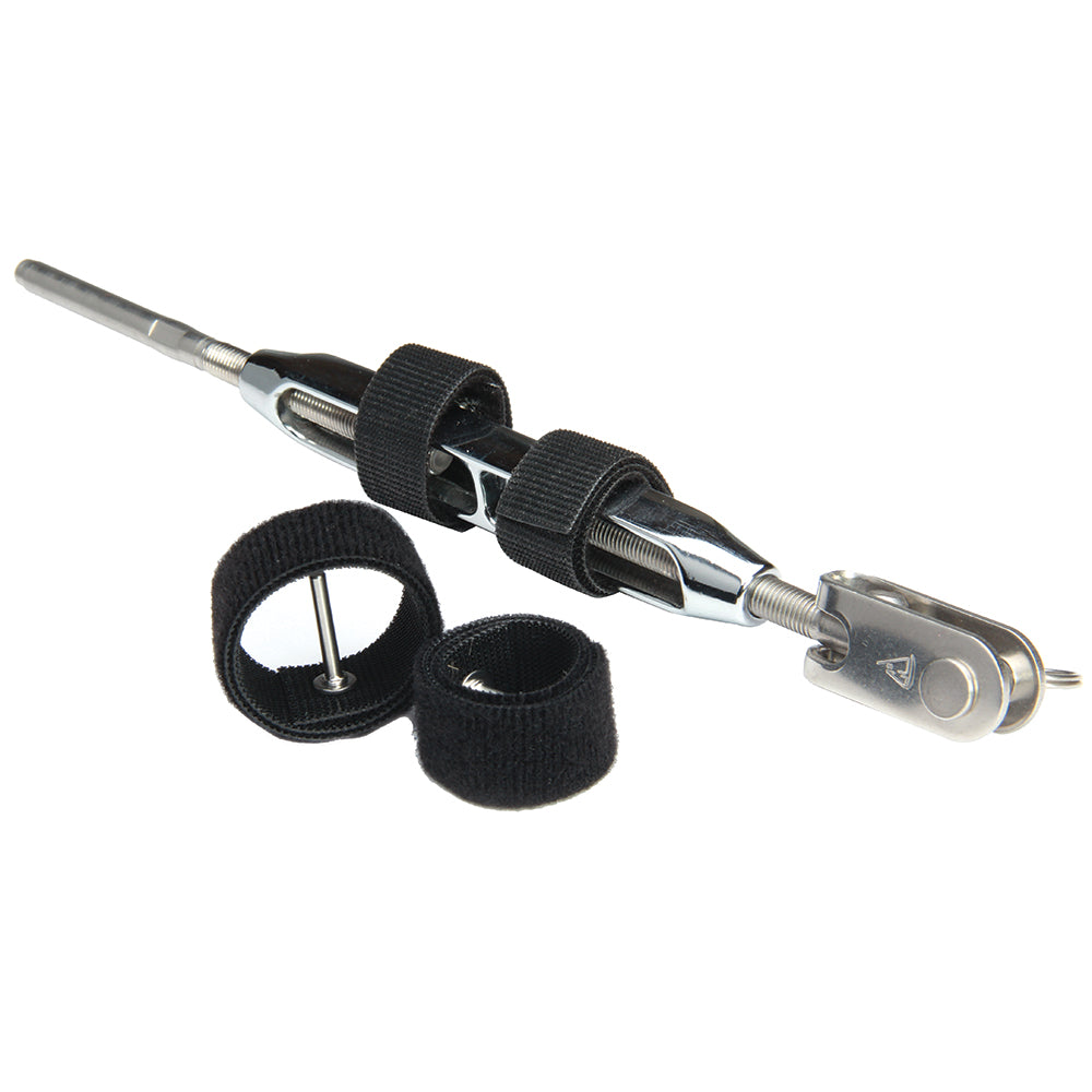 C. Sherman Johnson Wrap Pins Hook & Loop Pin Locking Devices for Open Body Turnbuckles 1/4" - 2-Pack