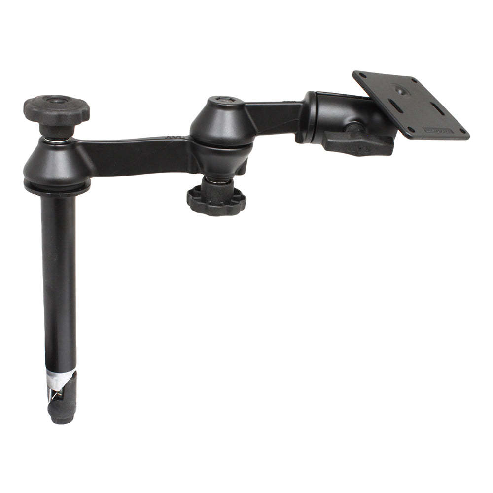 RAM Mount 8" Upper Pole with Double Swing Arms & 75 x 75mm VESA Plate