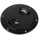 Sea-Dog Quarter-Turn Smooth Deck Plate with Internal Collar - Black - 4"