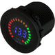 Sea-Dog Round Voltage Meter DC - 5V-15V with Rainbow Dial