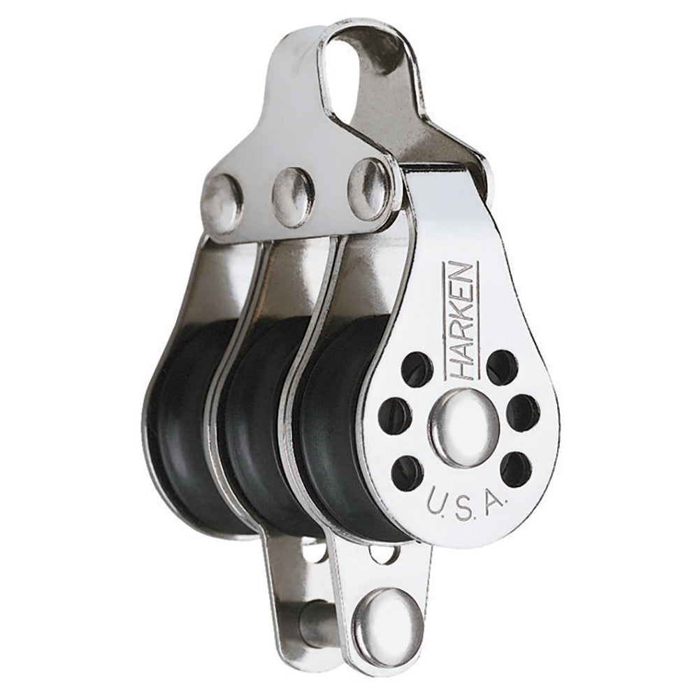 Harken 22mm Triple Micro Block with Becket- Fishing