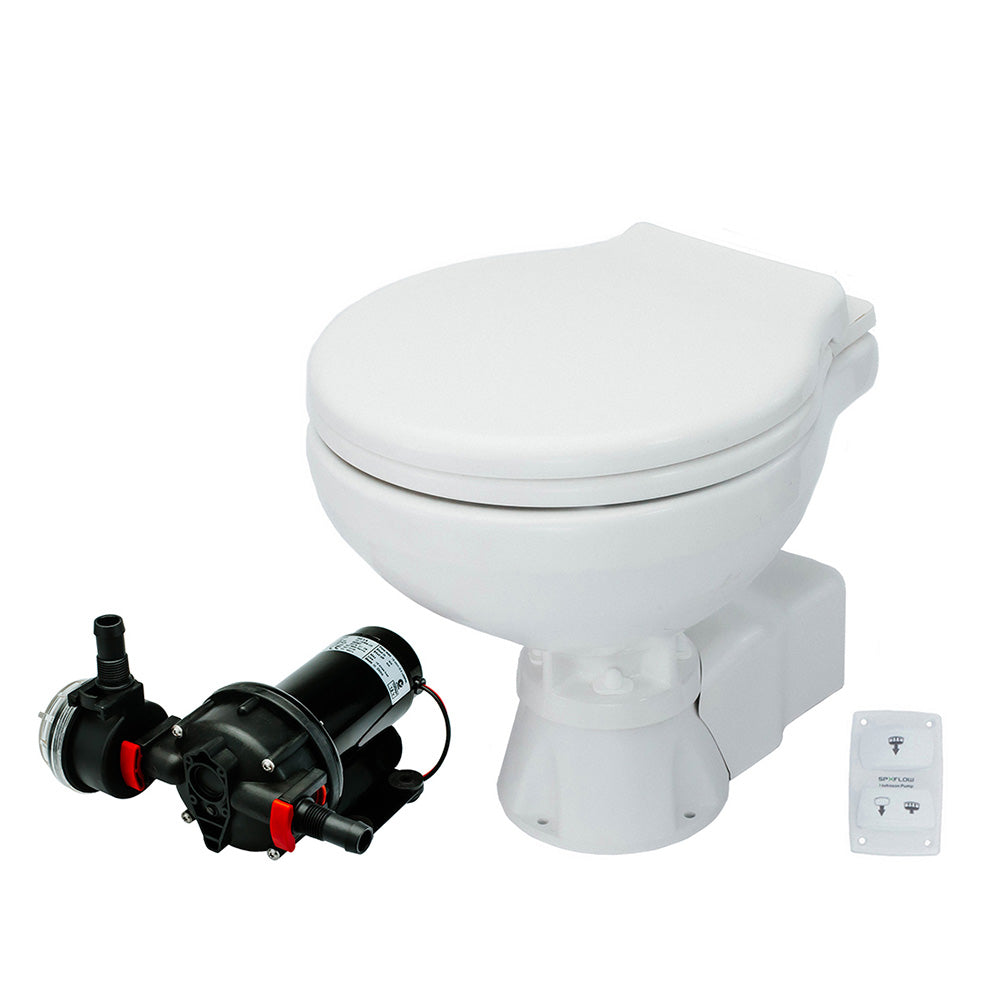 Johnson Pump AquaT Toilet Silent Electric Compact - 12V with Pump
