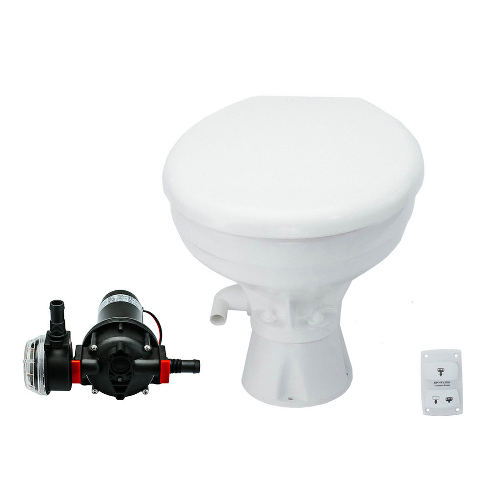Johnson Pump AquaT Toilet Silent Electric Comfort - 12V with Pump