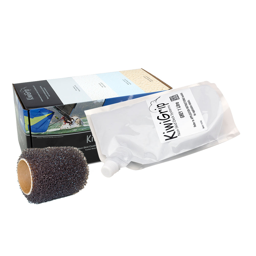 KiwiGrip 1 Liter Pouch - Grey with 4" Roller