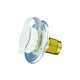 Valterra White Flush Mount FPT Brass Check Valve RV Water Inlet | Includes Screws, Putty Tape & Teflon Tape A01-0172LFVP