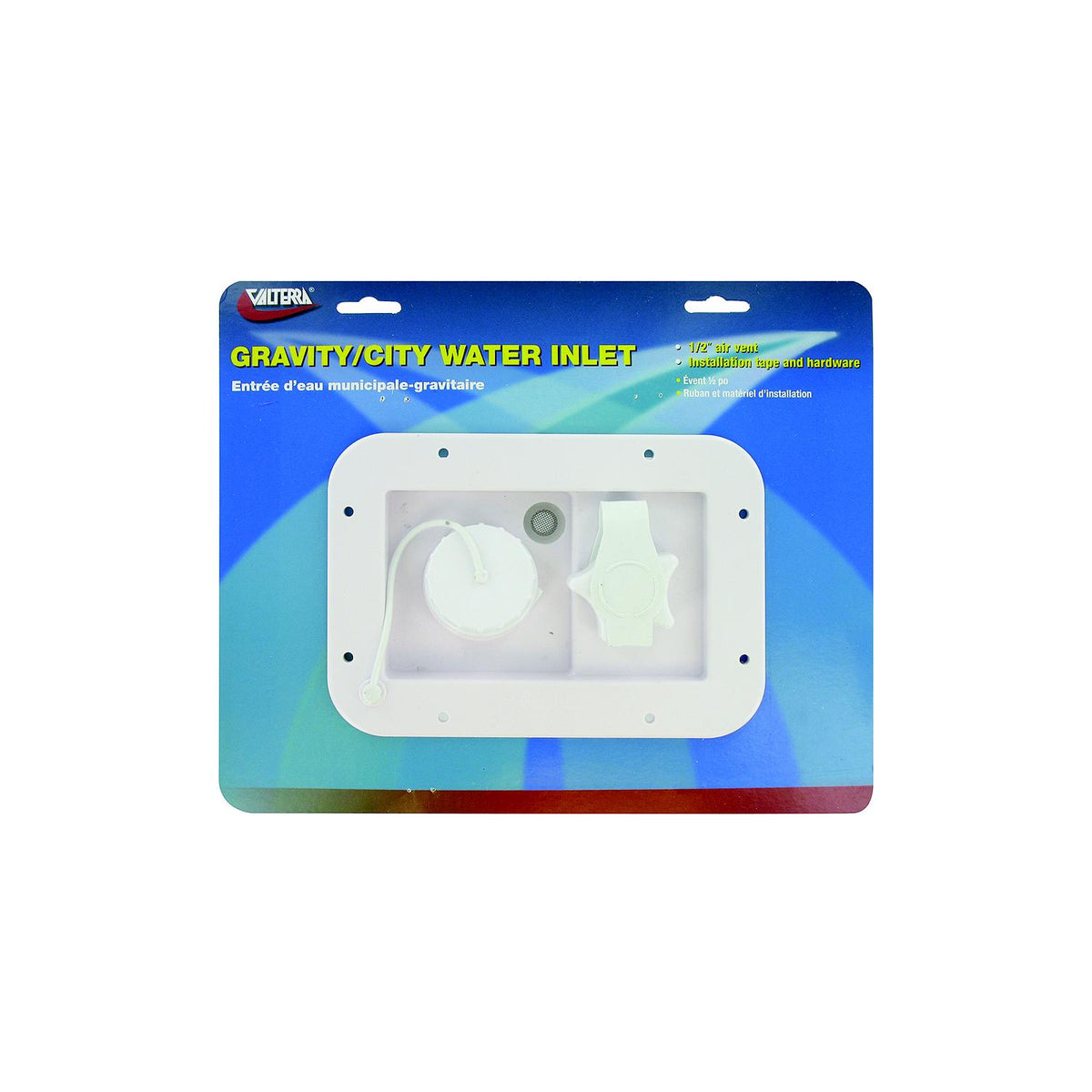 Valterra Gravity City 1/2" Air Vent Water Inlet & Includes Hardware & Installation Tape A01-2001VP