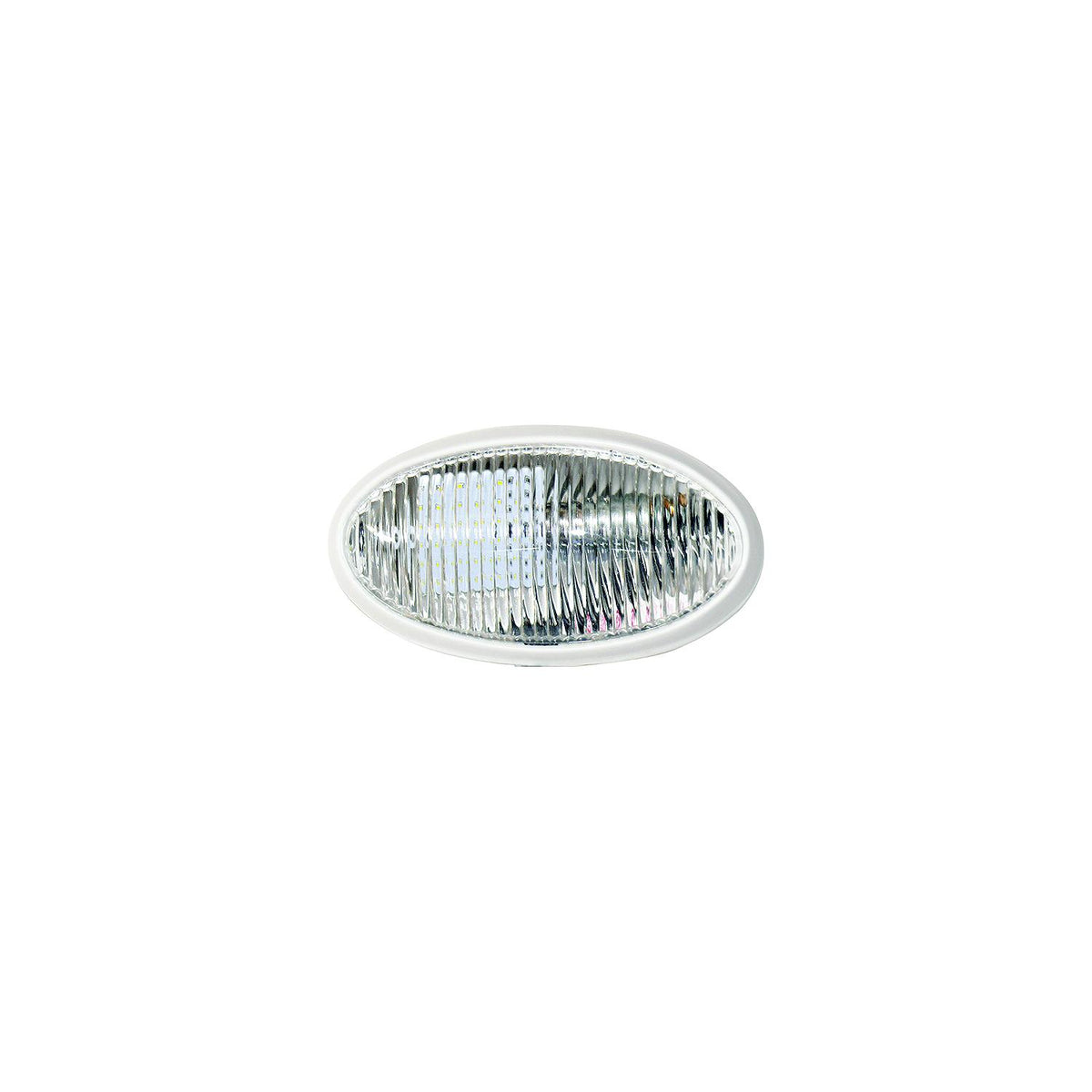 Valterra Oval Porch Light with Switch, White with Clear Lens