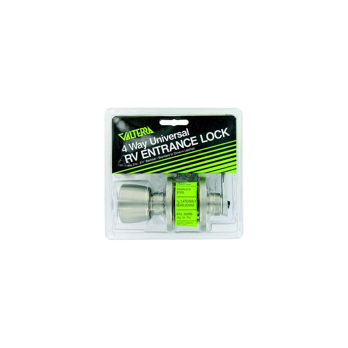Valterra Stainless Steel 4 Way Universal Entrance Panic Proof Lock L32CS000