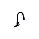 Valterra 8" Premium Power Boost Single Handle Pull Down Kitchen Faucet, Matte Black