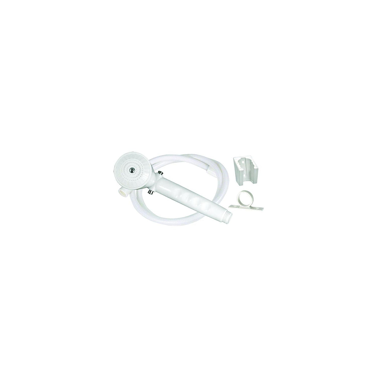 Valterra Phoenix RV Outdoor 60" Vinyl Shower Hose & Kit, White