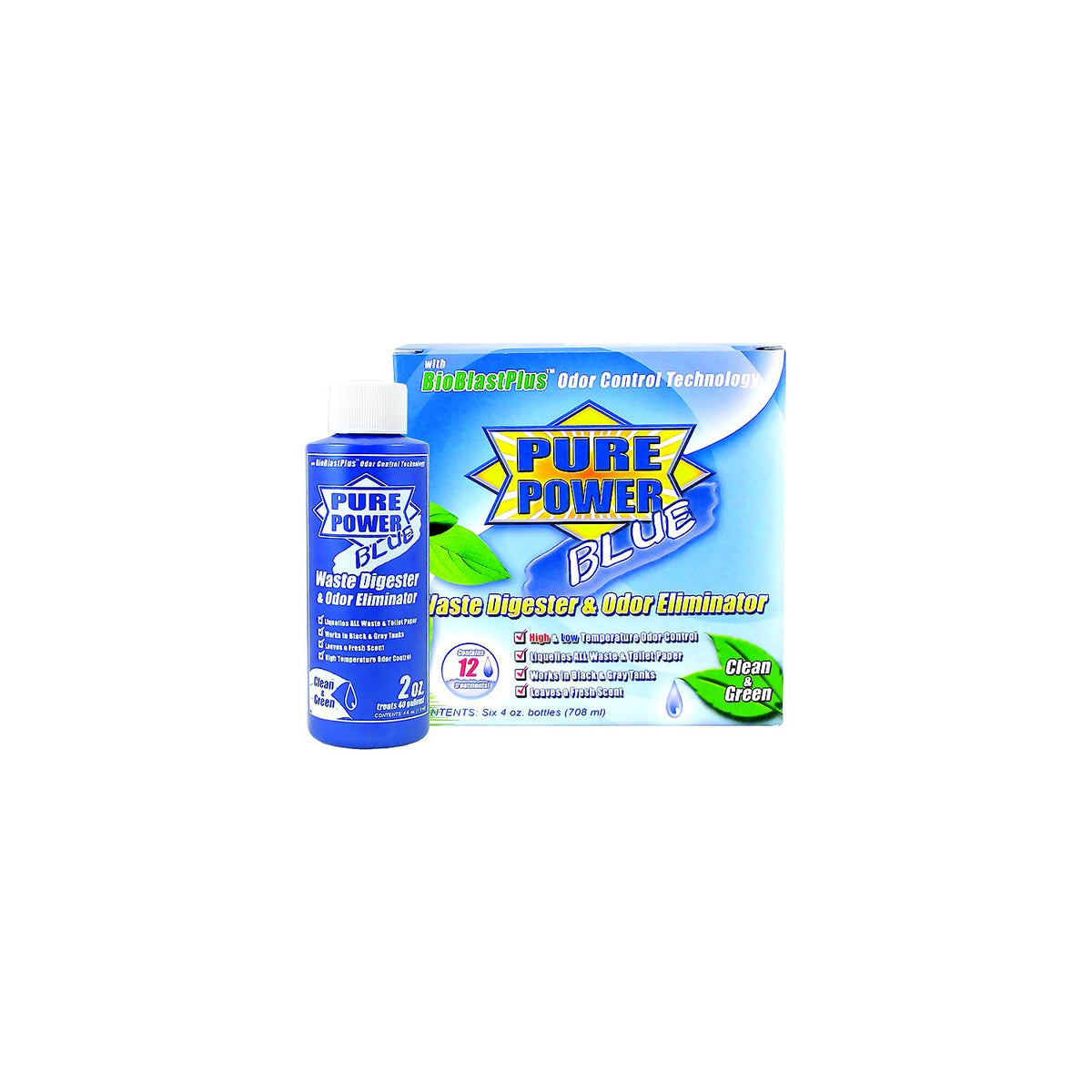 Valterra Pure Power Blue, 4 oz Bottle, 6/pk