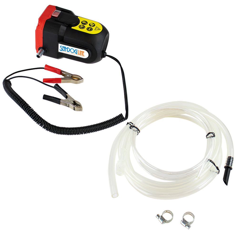 Sea-Dog Oil Change Pump with Battery Clips - 12V