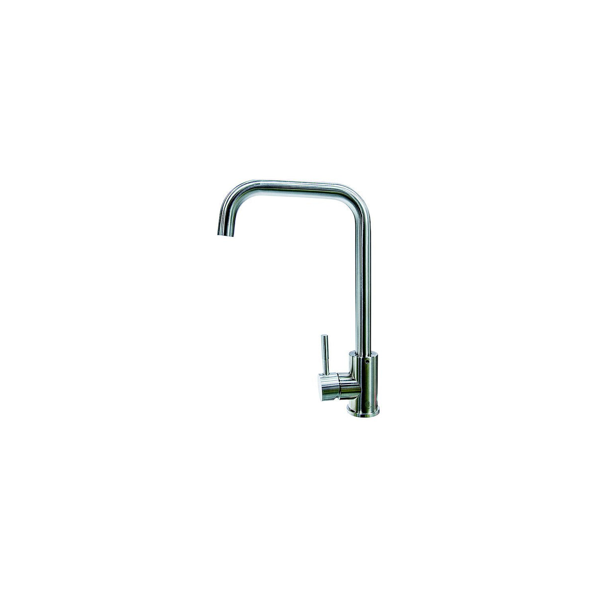 Lippert Flow-Max Gooseneck Single Hole Faucet, Square, Stainless Steel