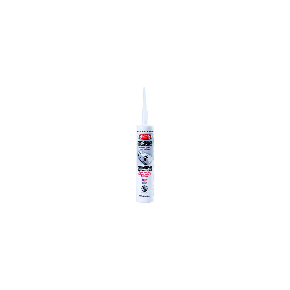 Lippert Alpha Systems Alphathane 100% Solids Self-Leveling Sealant, 9.8 oz tube, White
