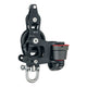 Harken 45mm Single Aluminum Element Fiddle Block with Swivel, Becket & 150 Cam Cleat